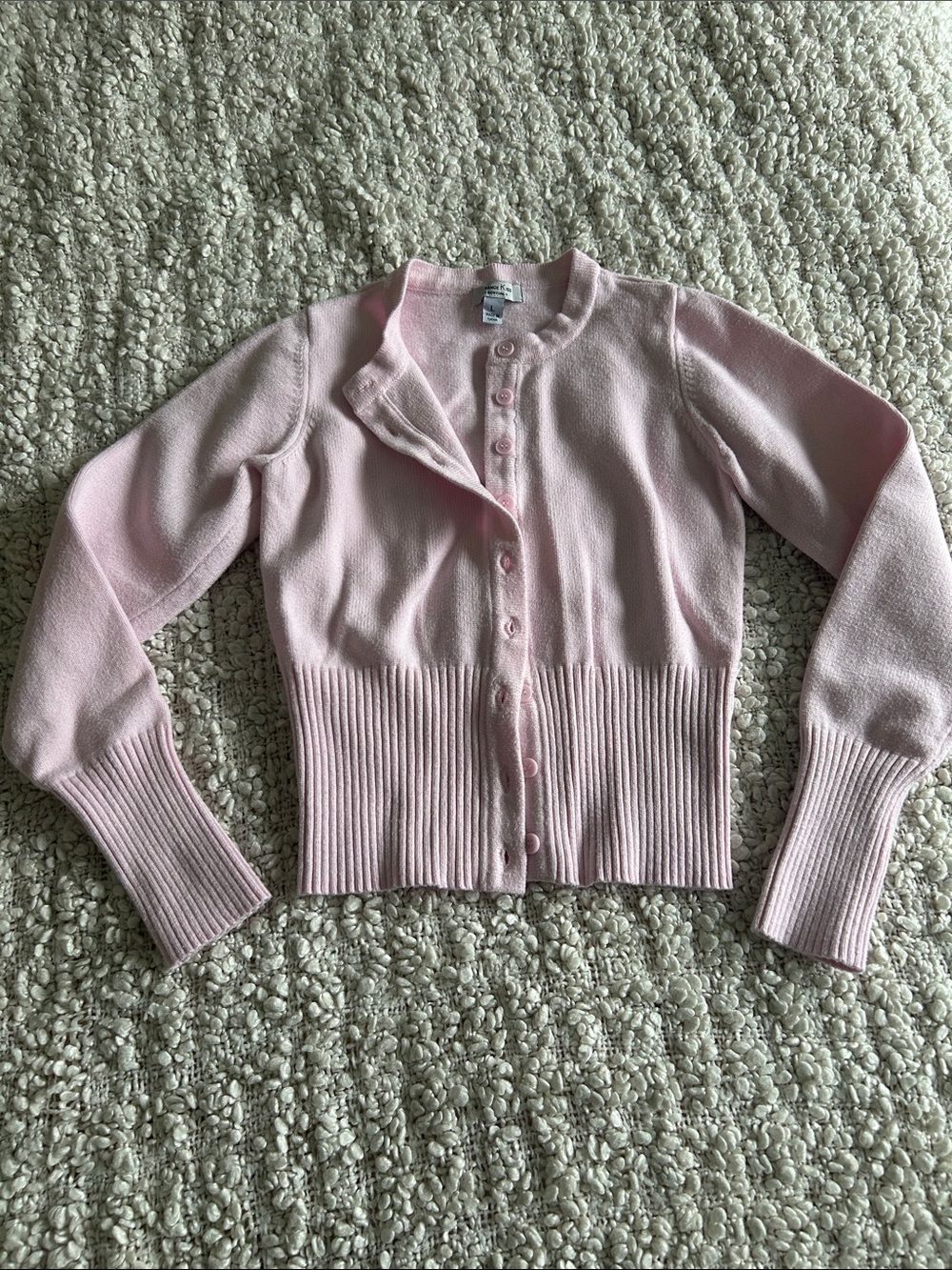 Classic Pink Button-Up Women's Sweater Cardigan